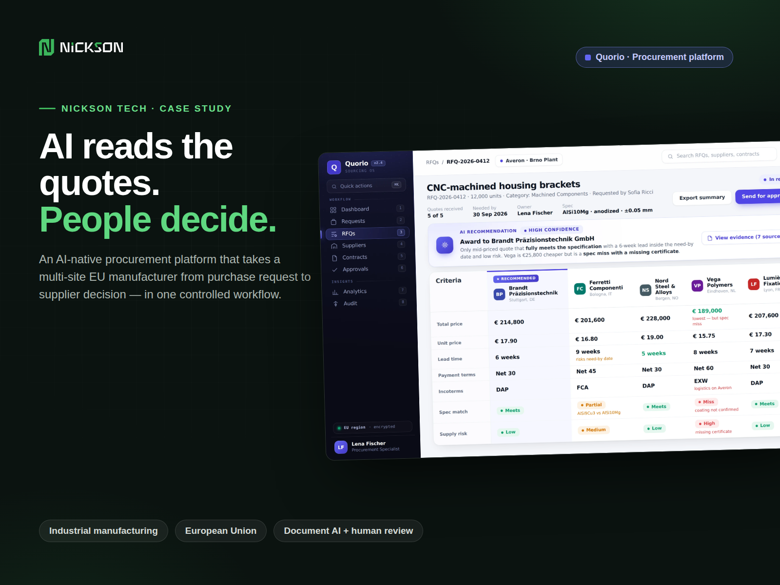 Industrial Procurement · AI-native operations